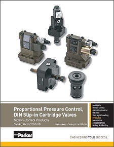 Parker Proportional Pressure Control DIN Slip-in Cartridge Valves